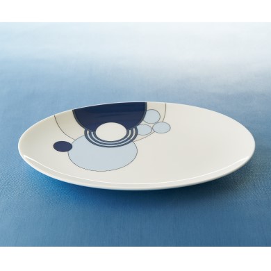 フランク・ロイド・ライト　テーブルウェア　<オーバルプレート　インペリアルブルー(1枚)>